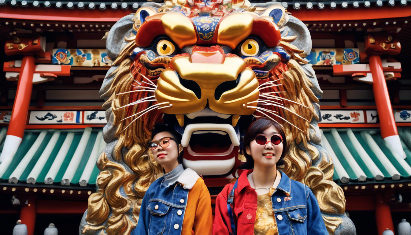 🦁大阪必訪！難波八阪神社巨獅吸睛✨